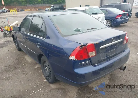 2001 Honda Civic Ex из США, поврежденный, VIN JHMES26781S004964